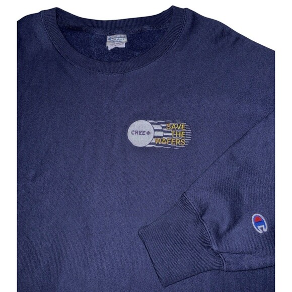 Champion Reverse Weave Sweatshirt Mens XXL Wolfspeed Cree Tech Save The Wafers